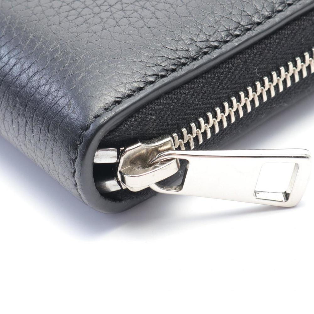 GUCCI GG Metal Round Long Wallet Leather Black - Picture 8 of 8